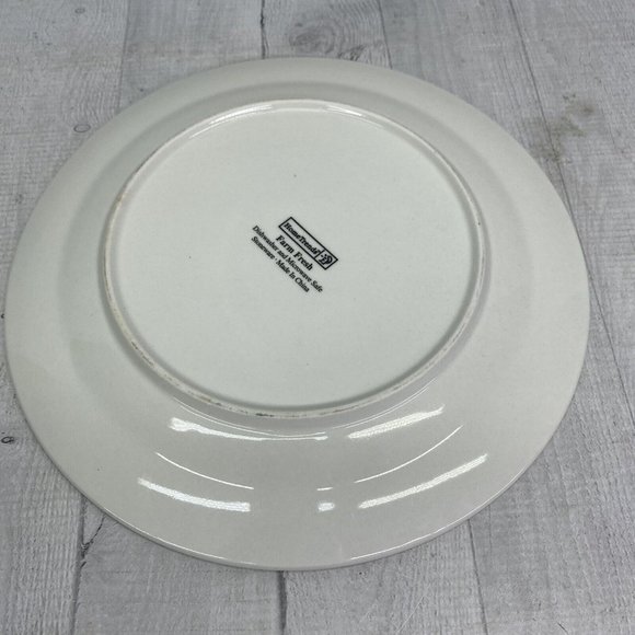 Home Trends Dining Home Trends Farm Fresh White Red Checker Border Stoneware Dinner Plates